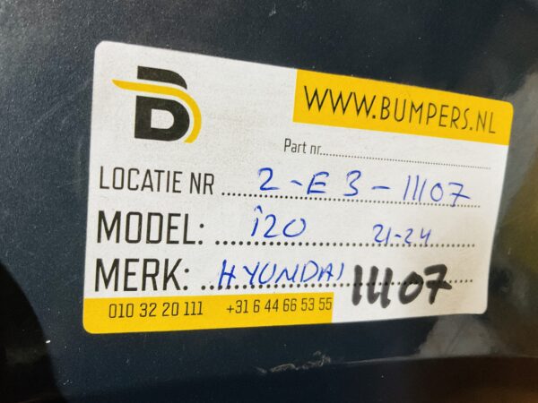 BUMPER Hyundai i20 2021-2024 VOORBUMPER 2-E3-11107z