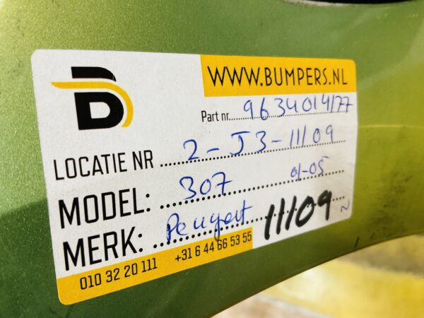 BUMPER Peugeot 307 2001-2005 VOORBUMPER 2-J3-11109z