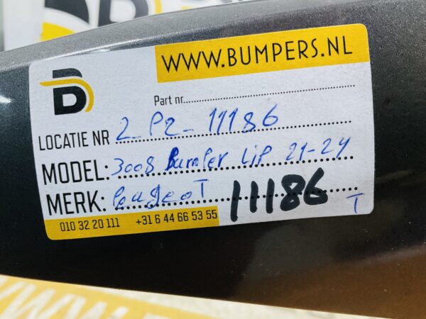 Bumper Bovenkant List Peugeot 3008  2022-2024 9836793177 Bumperlip 2-P2-11186T