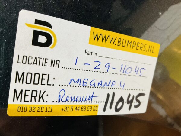 BUMPER Renault Megane 4 VOORBUMPER 1-Z9-11045z