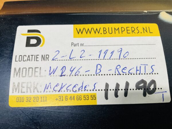 Zijskirt Mercedes B Klasse W246 Rechts A2466901440  Dorpel 2-L2-11190T