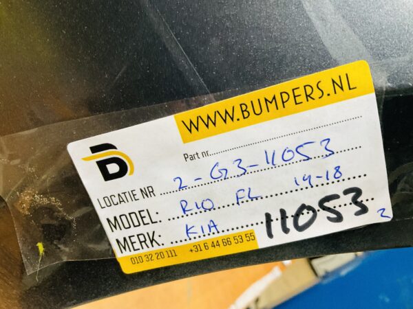 BUMPER Kia Rio Facelift 2014-2018 VOORBUMPER 2-G3-11053z