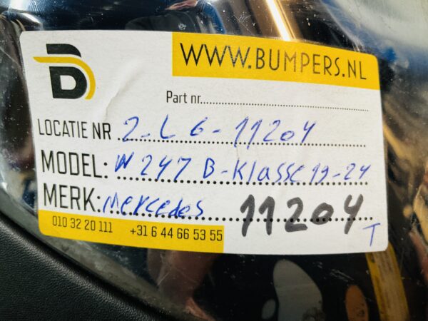 Diffuser Mercedes B Klasse W247 2019-2024  Bumperlip 2-L6-11204T