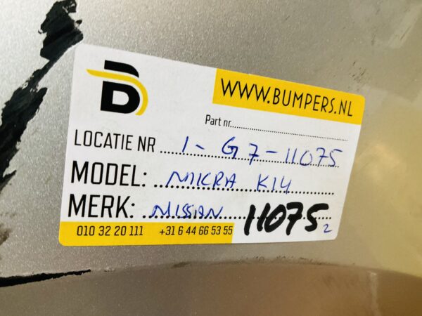 BUMPER Nissan Micra K14 + grill Logo VOORBUMPER 1-G7-11075z