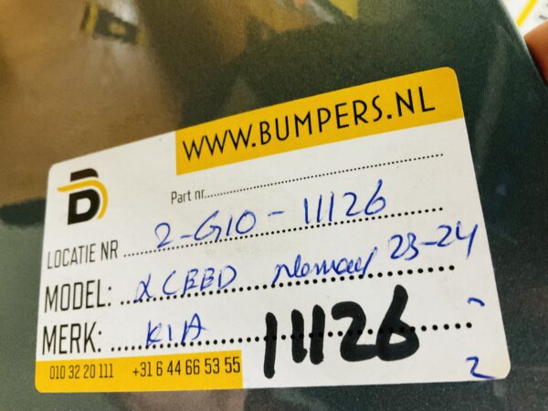 BUMPER Kia Ceed Normaal 2023-2024 VOORBUMPER 2-G10-11126z