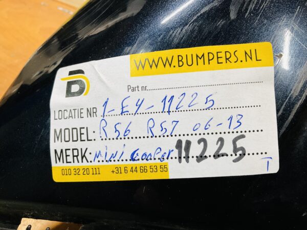 Bumper Mini Cooper R56 R57 2006-2013 71478971 Achterbumper 1-E4-11225T