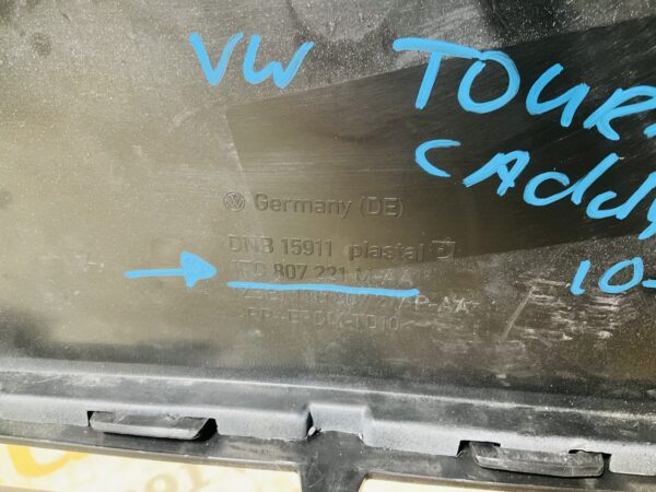 BUMPER Volkswagen Touran Caddy 1T0  kls 4xpdc  2010-2015 VOORBUMPER 1-C10-11308z