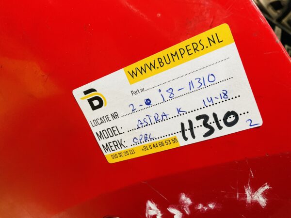 BUMPER Opel Astra K 6 xpdc 2014-2018 VOORBUMPER 2-i8-11310z