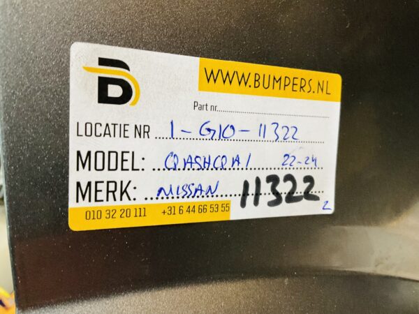 BUMPER Nissan Qashqai 2022-2024 VOORBUMPER 1-G10-11322z