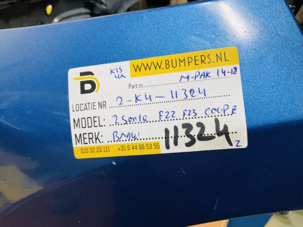 BUMPER BMW 2 Serie F20 F23 Coupe MPakket M-Pakket kls 4xpdc 2014-2018 VOORBUMPER 2-K4-11324z