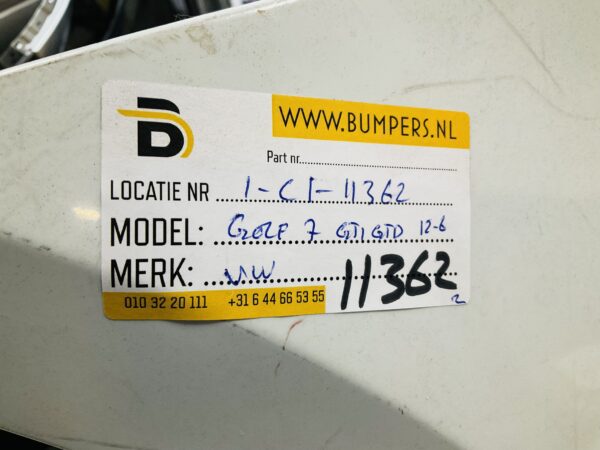 BUMPER Volkswagen Golf 7 GTI GTD Radar 2012-2016 VOORBUMPER 1-C1-11362z