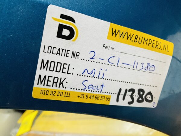 BUMPER Seat Mii 2011-2022 VOORBUMPER 2-C1-11380z