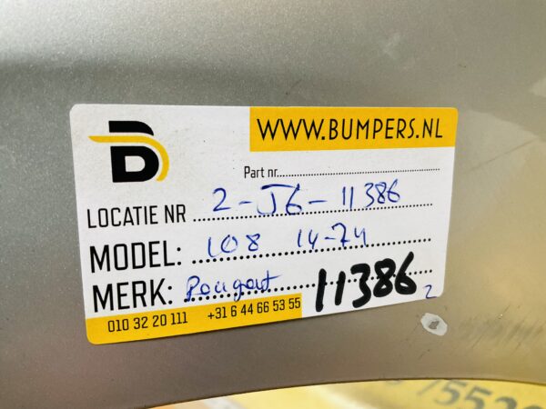 BUMPER Peugeot 108 2014-2024 VOORBUMPER 2-J6-11386z