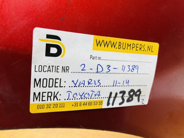 BUMPER Toyota Yaris 2011-2014 VOORBUMPER 2-D3-11389z