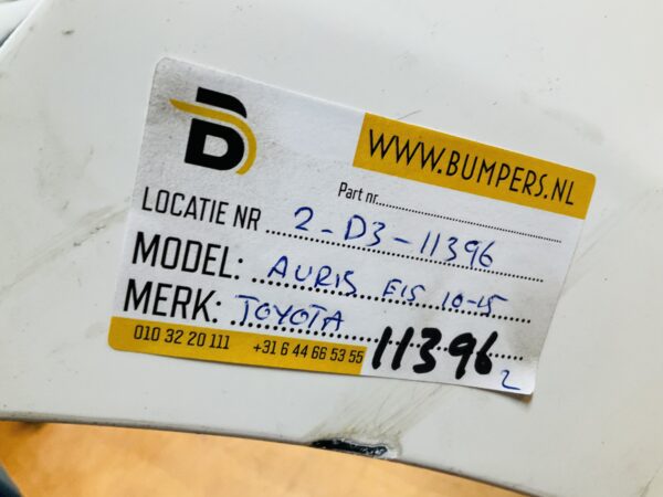 BUMPER Toyota Auris E15 2010-2015 VOORBUMPER 2-D3-11396z