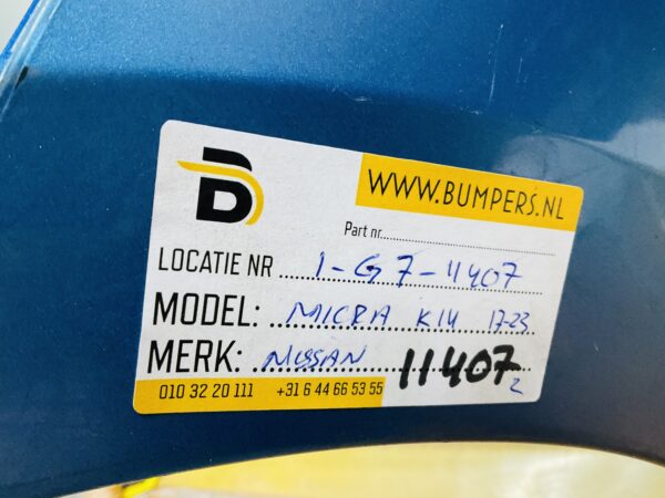 BUMPER Nissan Micra K14 2017-2023 VOORBUMPER 1-G7-11407z