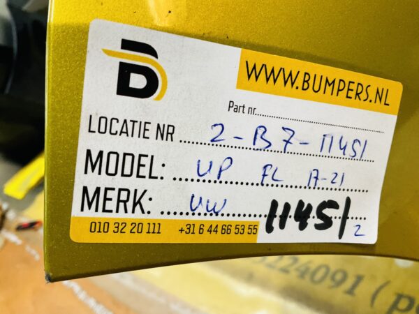 BUMPER Volkswagen UP Facelift 2017-2021 VOORBUMPER 2-B7-11451z