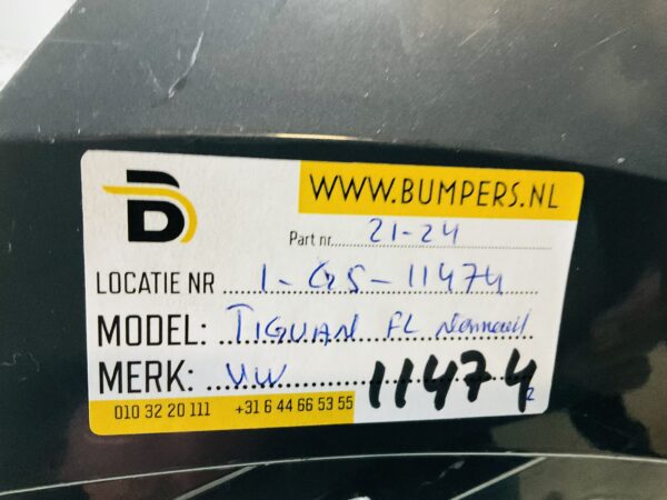 BUMPER Volkswagen Tiguan Facelift Normaal 6xpdc 2021-2024  VOORBUMPER 1-G5-11474z