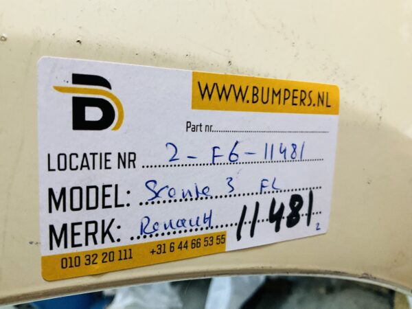 BUMPER Renault Scenic 3 Facelift  VOORBUMPER 2-F6-11481z