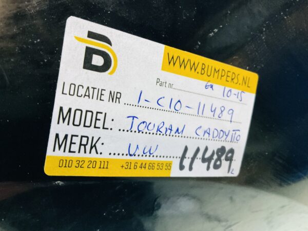 BUMPER Volkswagen Touran Caddy 1T0 6xpdc 2010-2015 VOORBUMPER 1-C10-11489z