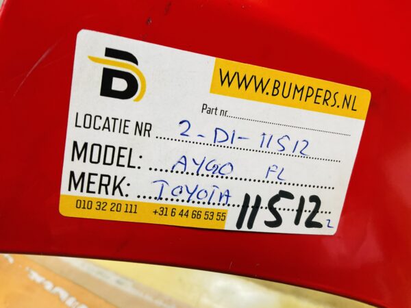 BUMPER Toyota Aygo 2014-2017 VOORBUMPER 2-D1-11512z