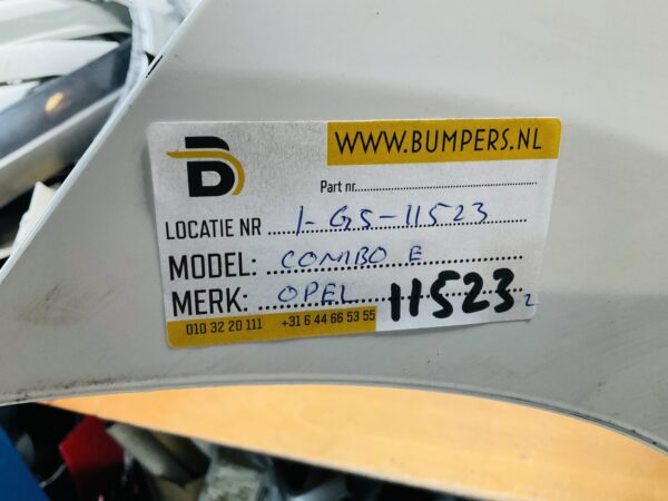 BUMPER Opel Combo E 2017-2023 VOORBUMPER 1-G5-11523z