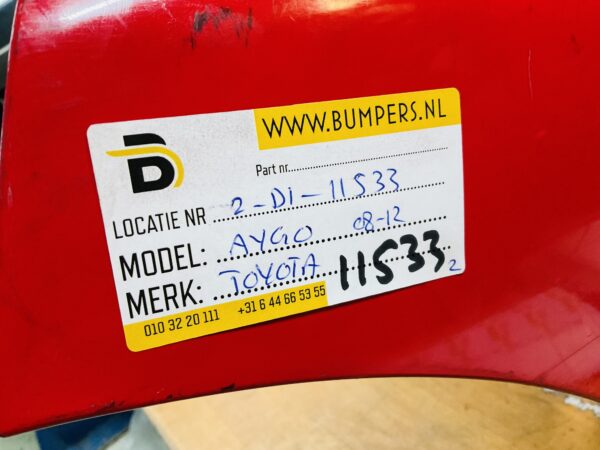 BUMPER Toyota Aygo 2008-2012 VOORBUMPER 2-D1-11533z