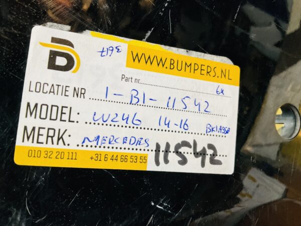 BUMPER Mercedes B Klasse W246 6xpdc 2014-2016 VOORBUMPER 1-B1-11542z