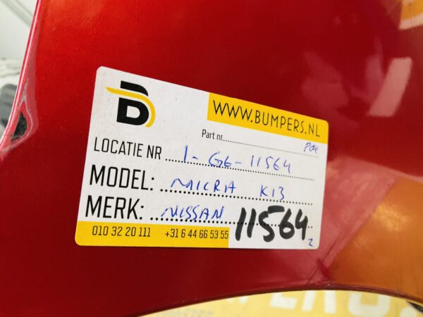 BUMPER Nissan Micra K13 Facelift pdc VOORBUMPER 1-G6-11564z