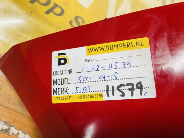 BUMPER Fiat 500 3xpdc 2007-2017 735425627 Achterbumper 1-E2-11579z