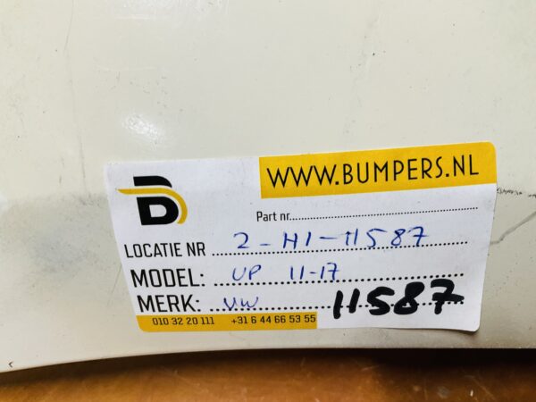 BUMPER Volkswagen Up 2011-2017 1355K70534 Achterbumper 2-H1-11587z