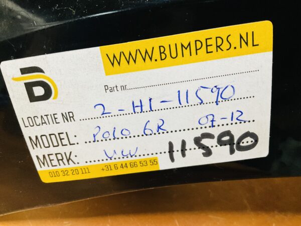 BUMPER Volkswagen Polo 6R 2007-2013 6R6807421BK Achterbumper 2-H1-11590z