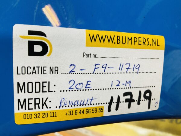 BUMPER Renault Zoe 2014-2019 VOORBUMPER 2-F9-11719z