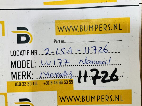 Onderplaat Mercedes A Klasse W177 Normaal A1778851400 Bumperlip 2-L5A-11726