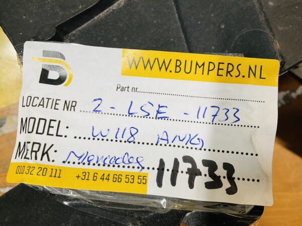 Onderplaat Mercedes CLA W118 AMG A1188854102 Bumperlip 2-L5-11733