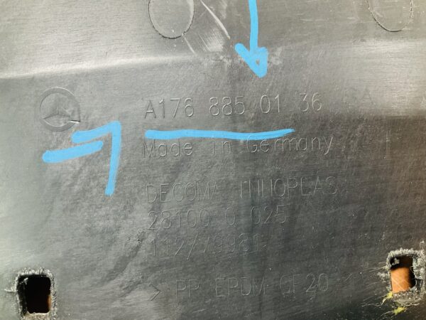 Onderplaat Mercedes A Klasse W176 CLA W117 AMG 1768850136 Bumperlip 2-L4E-11748