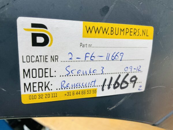 BUMPER Renault Scenic 3 2009-2012  VOORBUMPER 2-F6-11669z