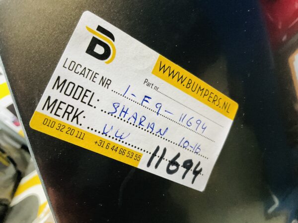 BUMPER Volkswagen Sharan 4xpdc 2010-2016  Achterbumper 1-F9-11694z