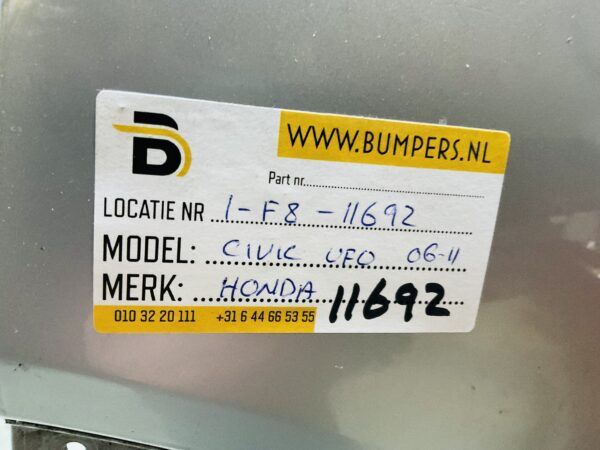 BUMPER Honda Civic UFO 2006-2012 Achterbumper 1-F8-11692z