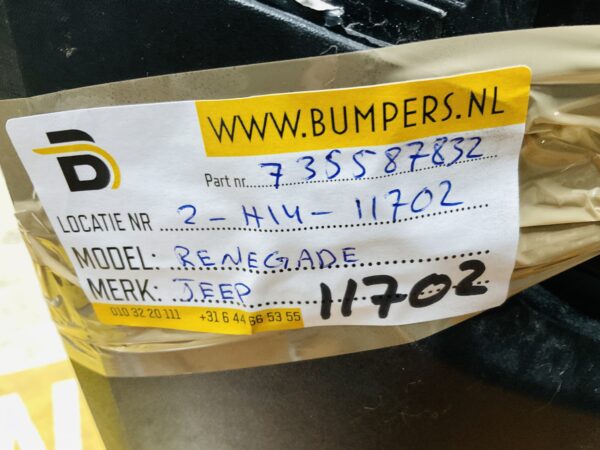 BUMPER Jeep Renegade 735587832 VOORBUMPER 2-H14-11702z