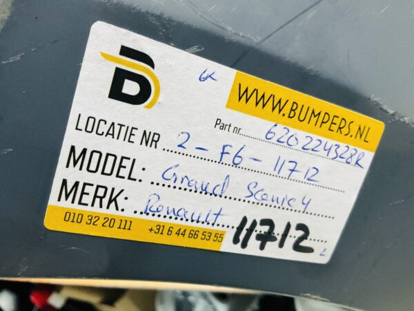 BUMPER Renault Grand Scenic 4 2016-2019 VOORBUMPER 2-F6-11712z