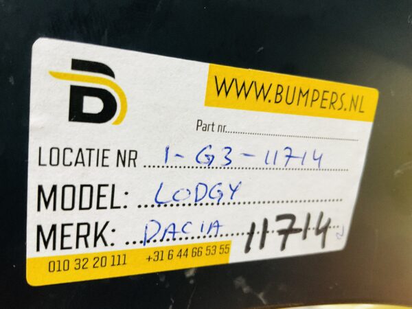 BUMPER Dacia Lodgy  VOORBUMPER 1-G3-11714z