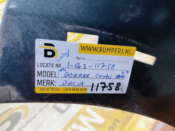 Bumper Dacia Dokker Lodgy Combi 2012-2016 Voorbumper 1-G3-11758