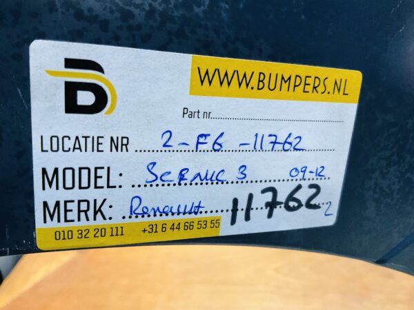 BUMPER Renault Scenic 3 2009-2012 VOORBUMPER 2-F6-11762z