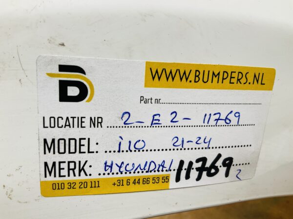 BUMPER Hyundai i10 2021-2024 VOORBUMPER 2-E2-11769z
