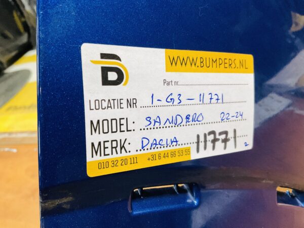 BUMPER Dacia Sandero 2022-2024 VOORBUMPER 1-G3-11771z