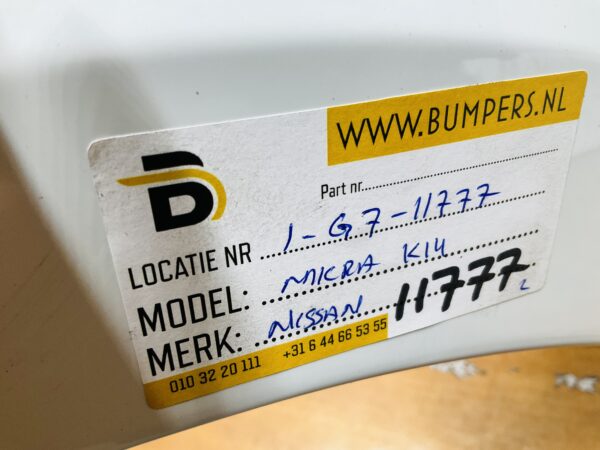 BUMPER Nissan Micra K14 VOORBUMPER 1-G7-11777z