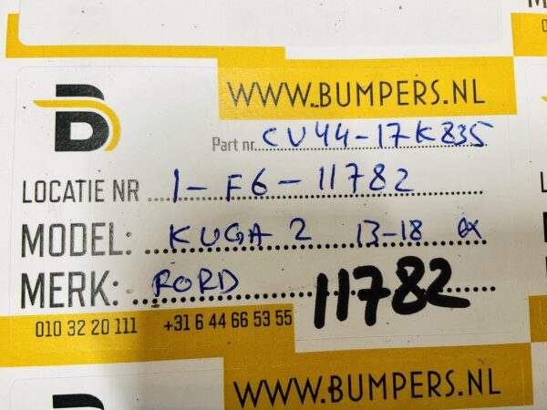BUMPER Ford Kuga 2 6xpdc 2013-2018 CV44-17K835 Achterbumper lip 1-F6-11782z