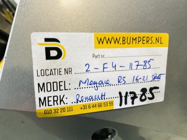 BUMPER Renault Megane 4 RS Sport 2016-2021 VOORBUMPER 2-F4-11785z