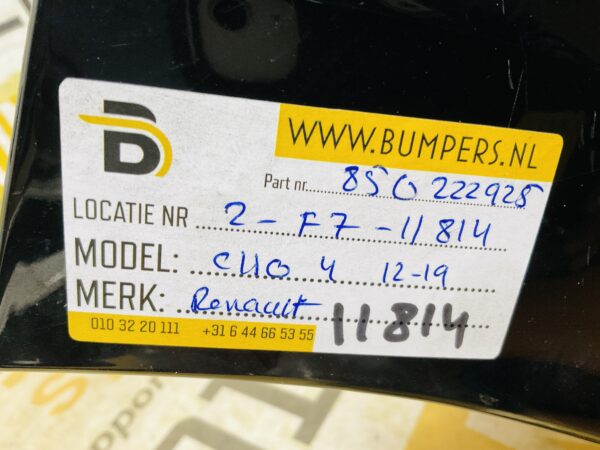 Bumper Renault Clio 4 2012-2019 850222925 Achterbumper 1-F7-11814